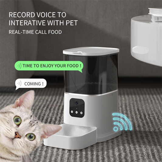 Smart WiFi Automatic Pet Feeder – 6L Capacity with HD Camera, Voice Recorder & App Control