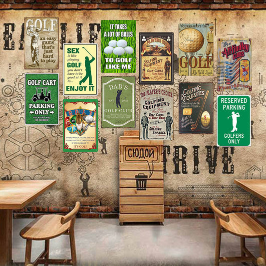 Retro Tin Painting Wall Decoration – Vintage Metal Sign for Home, Bar, Café, or Store